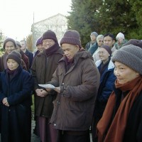 Thich Nhat Hanh in Plum Village, 2000