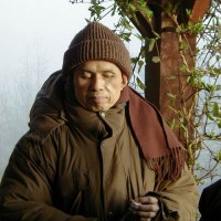 Zen Master Thich Nhat Hanh on the Deck of his Hermitage in Plum Village