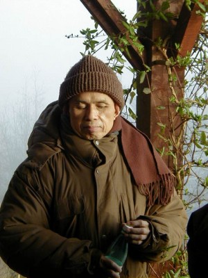 Zen Master Thich Nhat Hanh on the Deck of his Hermitage in Plum Village