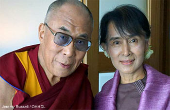 Dalai Lama Met Aung San Suu Kyi