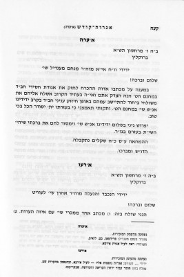 Letter To Menachem Mendel Freedman
