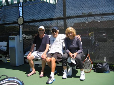 Jerome with two tennis friends